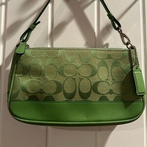 Coach Lime Green Small Shoulder Bag